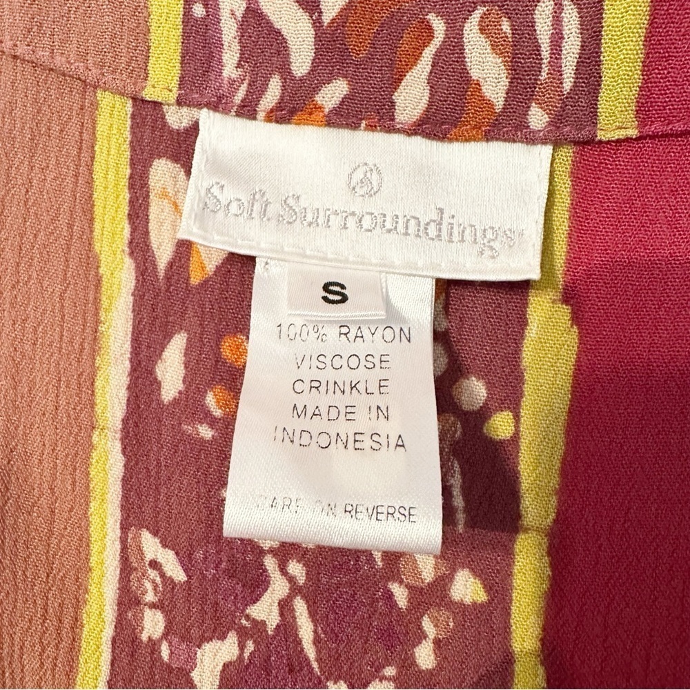 Soft Surroundings Batik One Button Topper Kimono Cardigan - Small - Picture 4 of 12